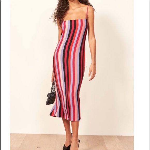 Reformation Dresses & Skirts - 🆕 Reformation Rosaly Midi Striped Slip Dress